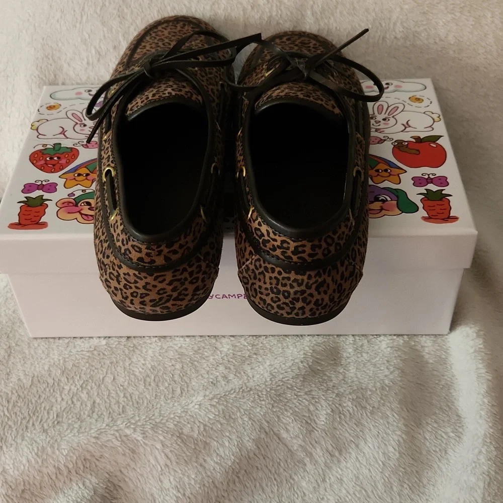 Nib Jeffrey Campbell Cheetah Print Boat Shoe Sz9 Women - Picture 3 of 7